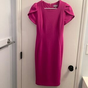 Marc New York Pink Puff Sleeve Sheath Dress